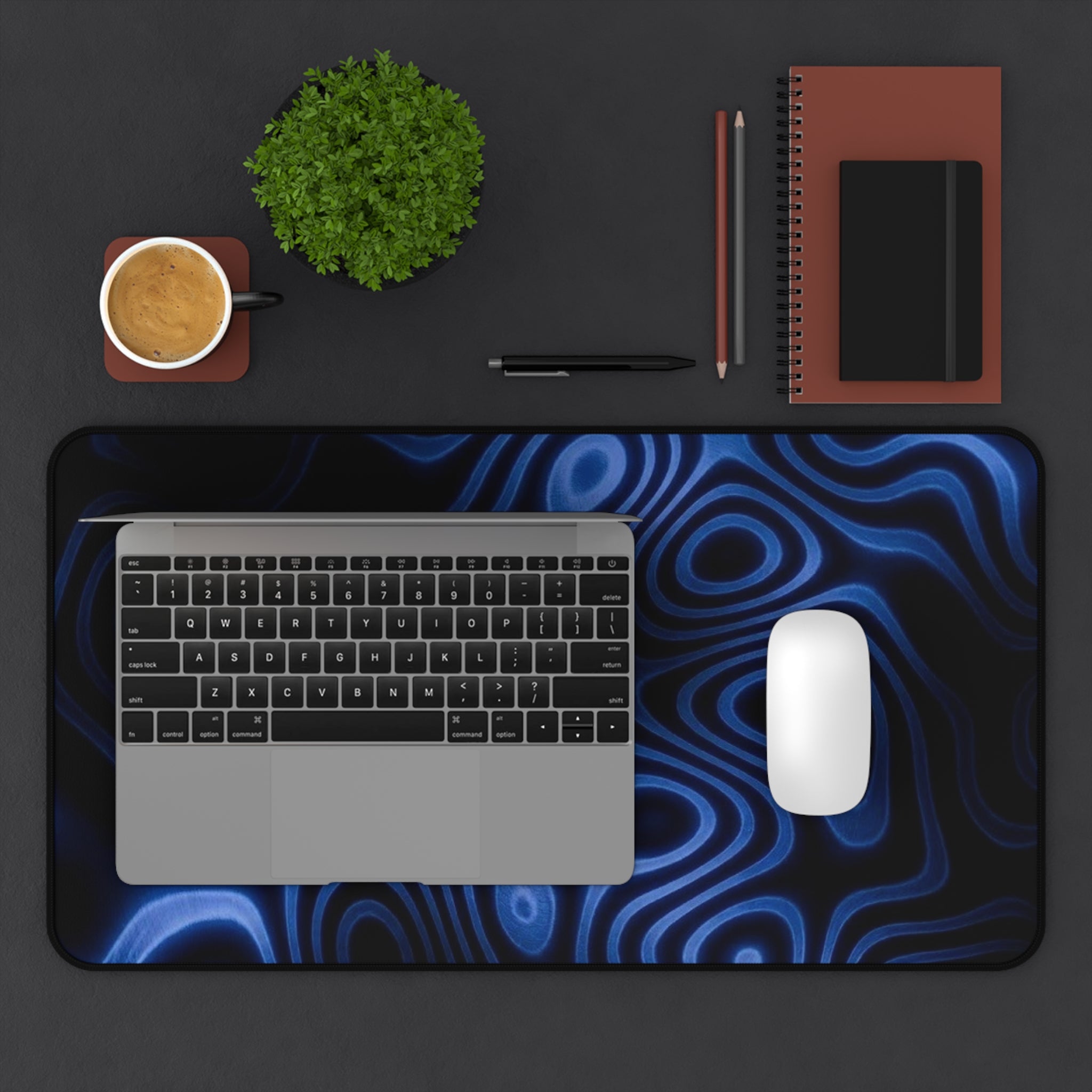Navy Neon Desk Mat