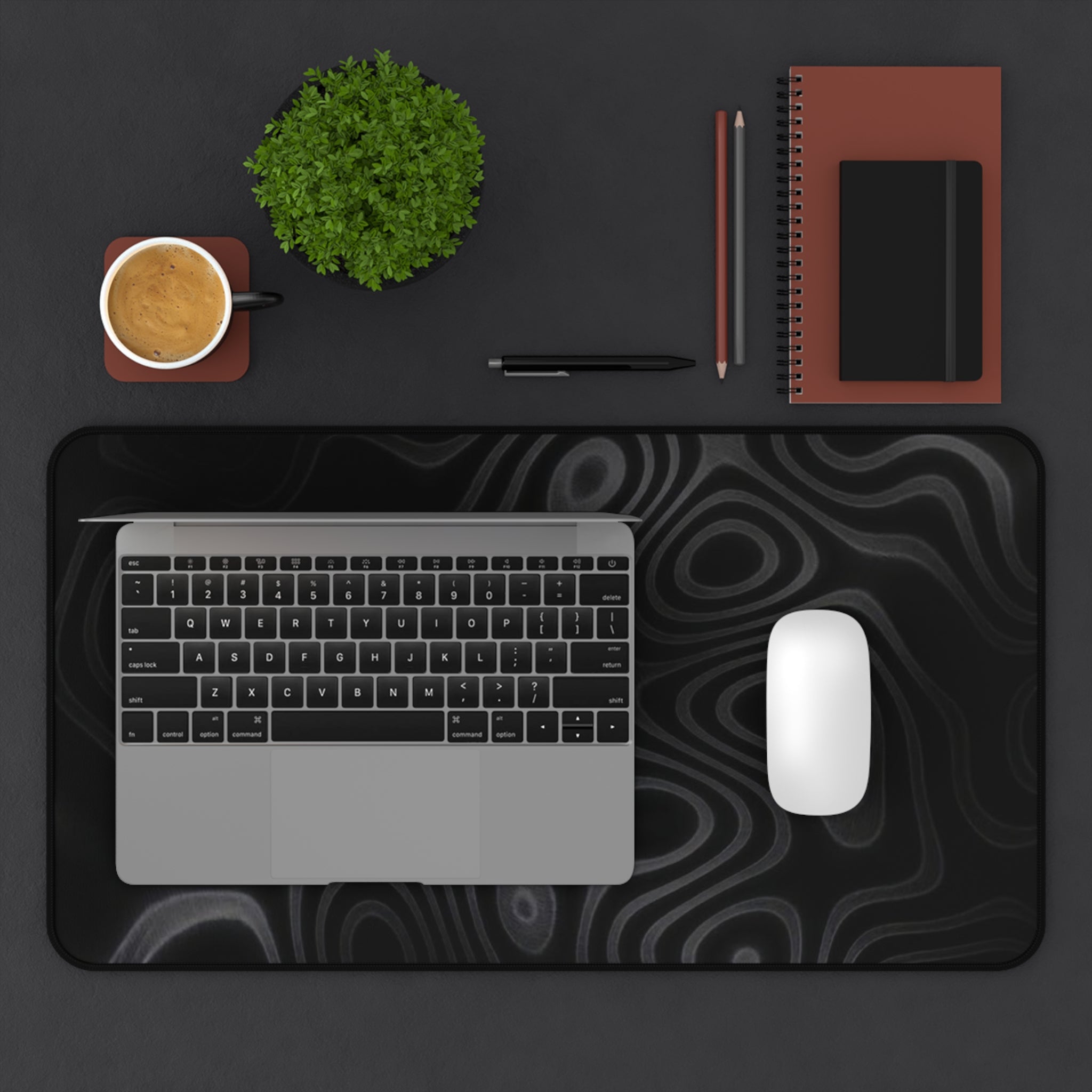 Black Neon Desk Mat
