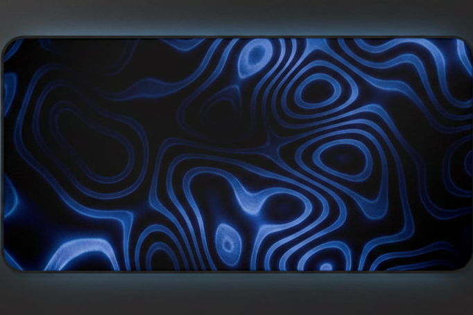 Navy Neon Desk Mat