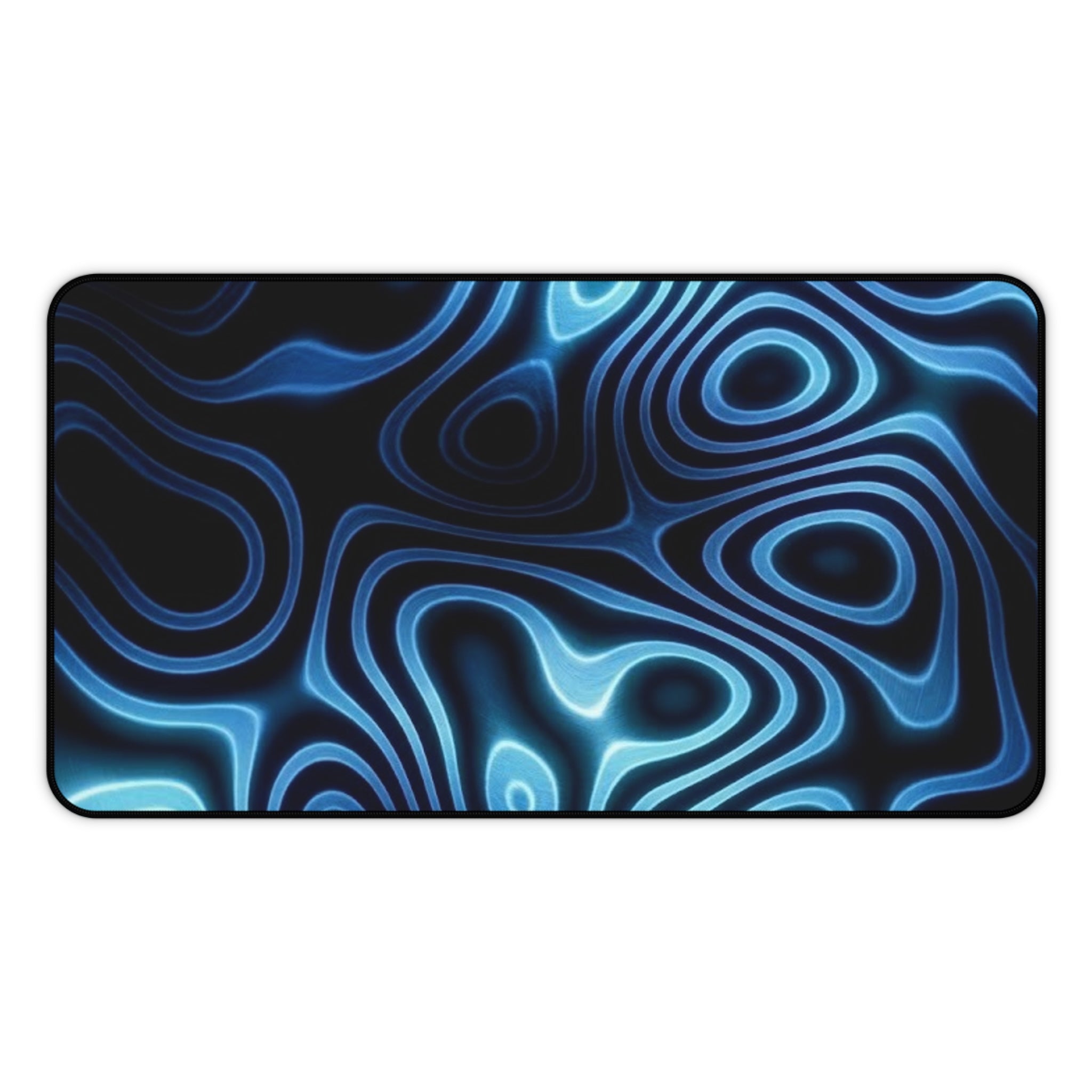 Blue Neon Desk Mat