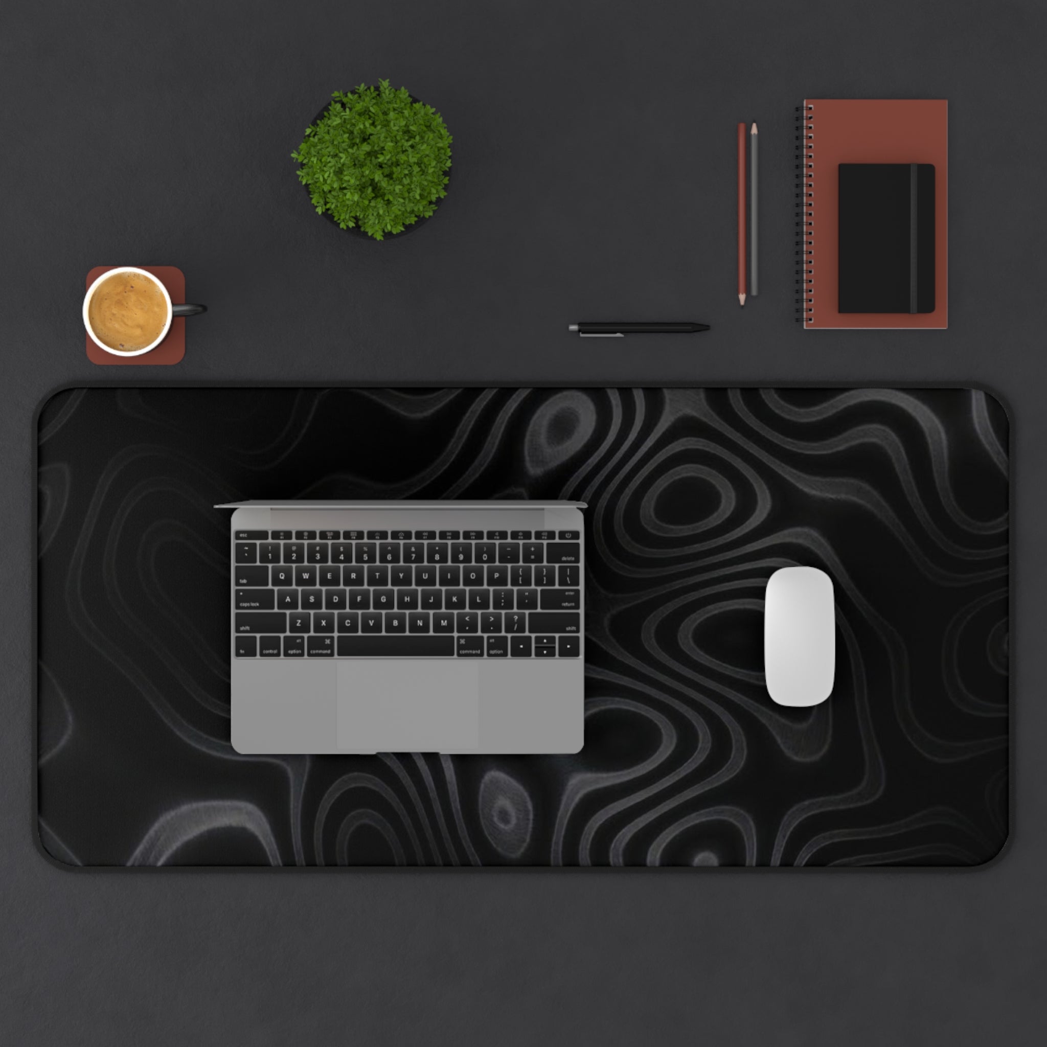 Black Neon Desk Mat